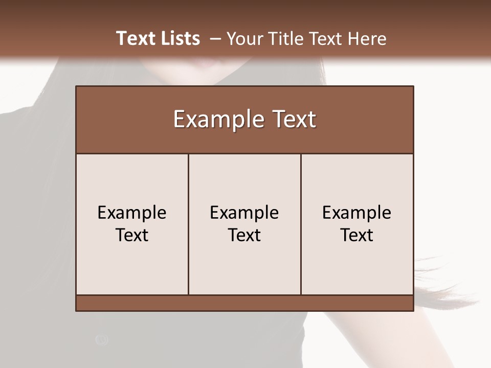 Model Brown Sensuality PowerPoint Template