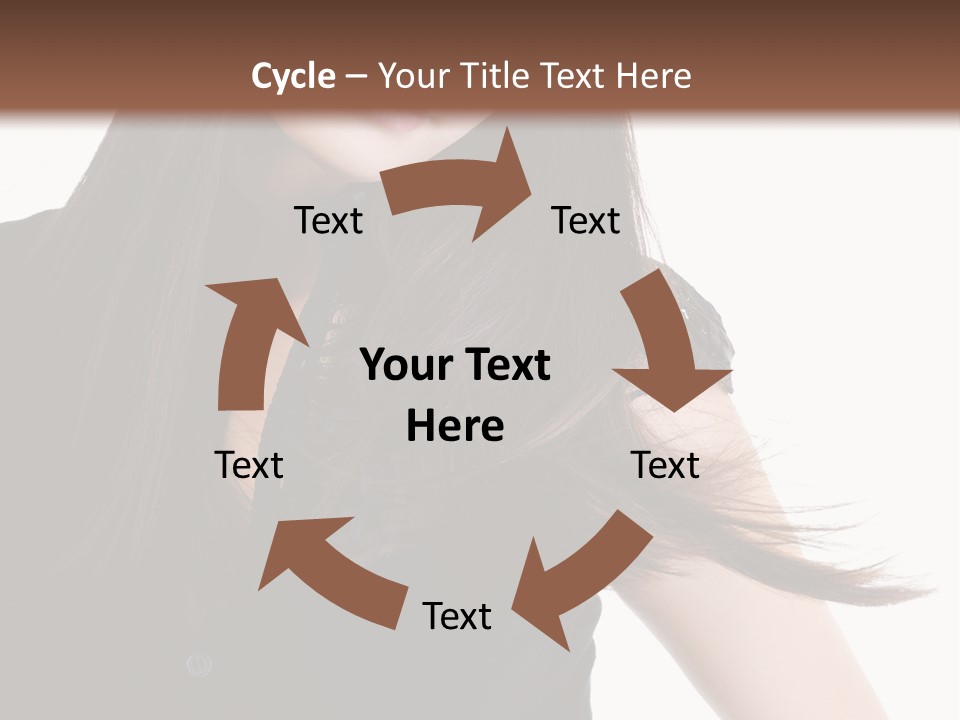 Model Brown Sensuality PowerPoint Template