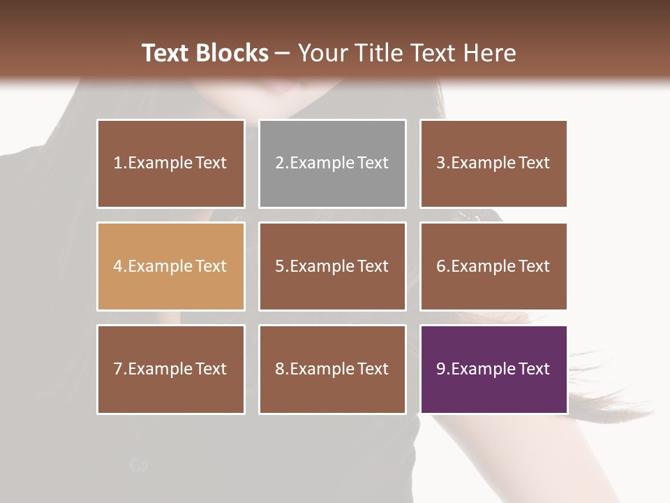 Model Brown Sensuality PowerPoint Template