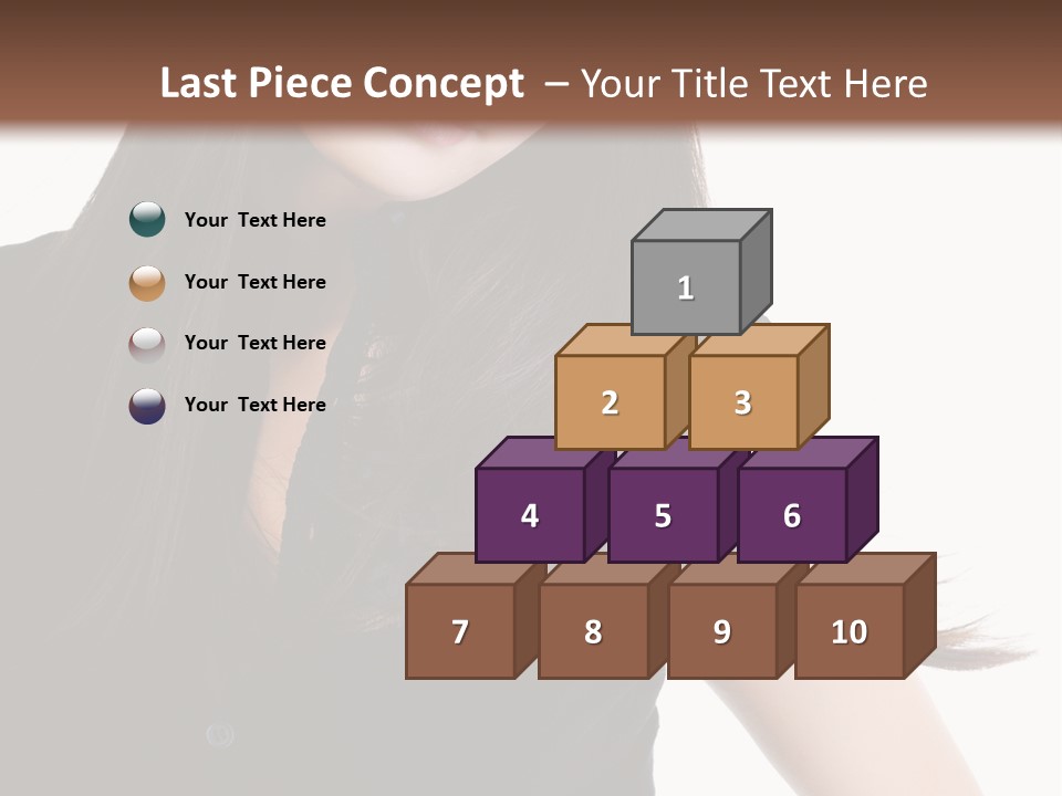 Model Brown Sensuality PowerPoint Template