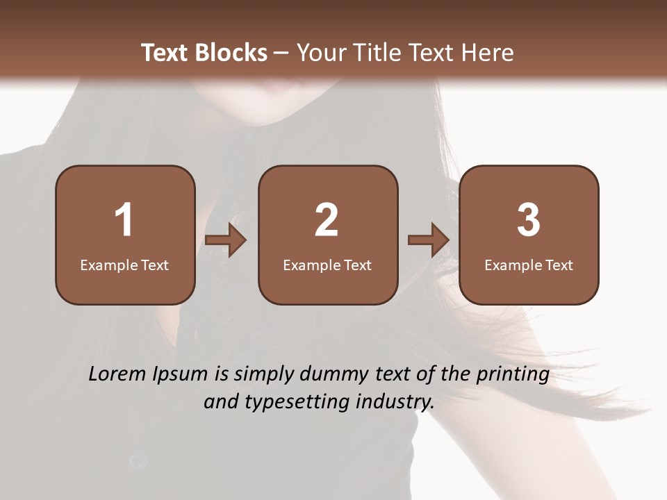 Model Brown Sensuality PowerPoint Template