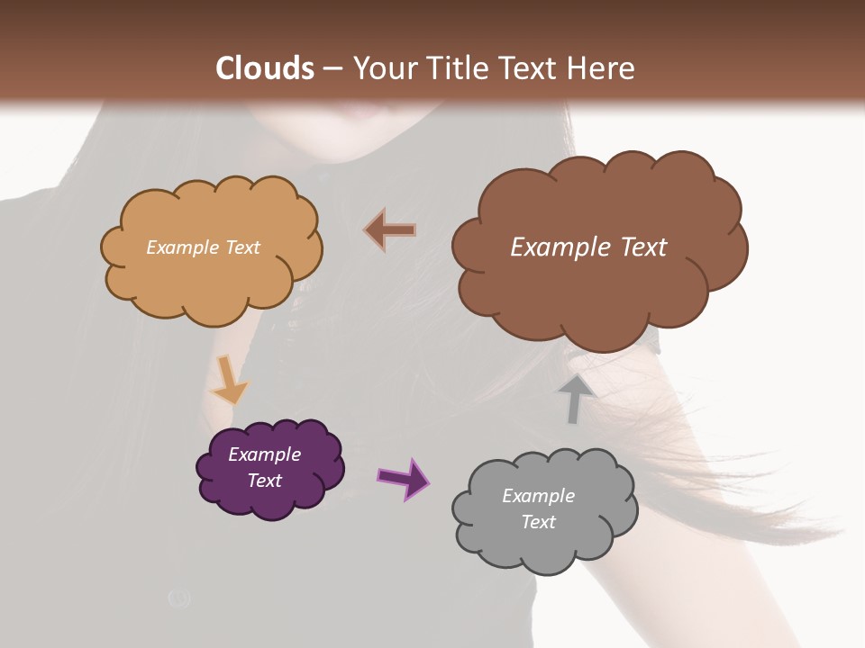 Model Brown Sensuality PowerPoint Template