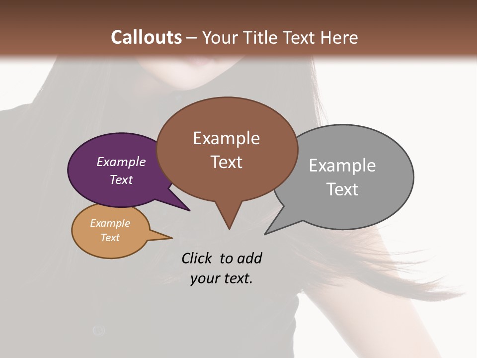 Model Brown Sensuality PowerPoint Template