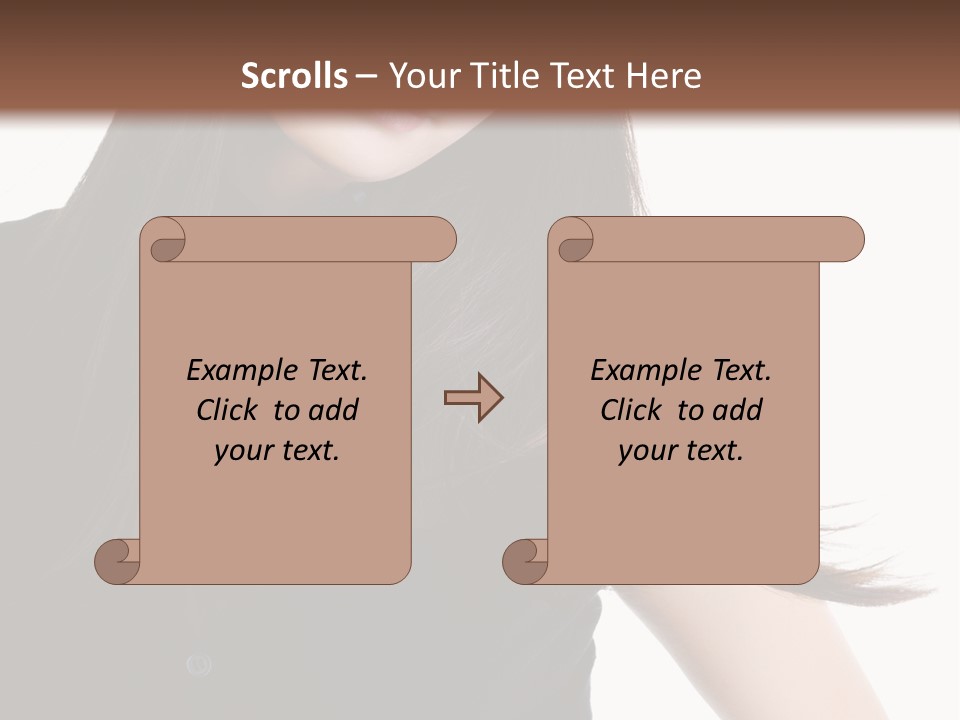 Model Brown Sensuality PowerPoint Template