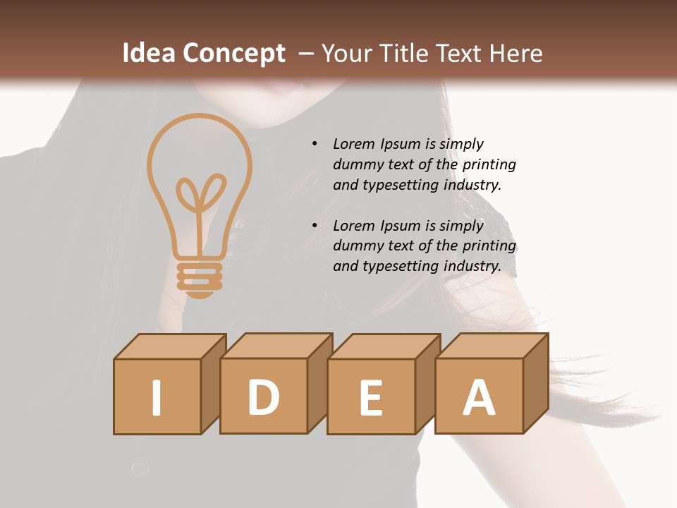 Model Brown Sensuality PowerPoint Template