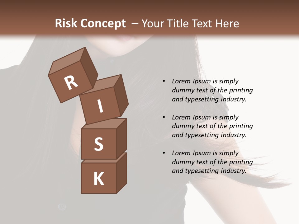 Model Brown Sensuality PowerPoint Template