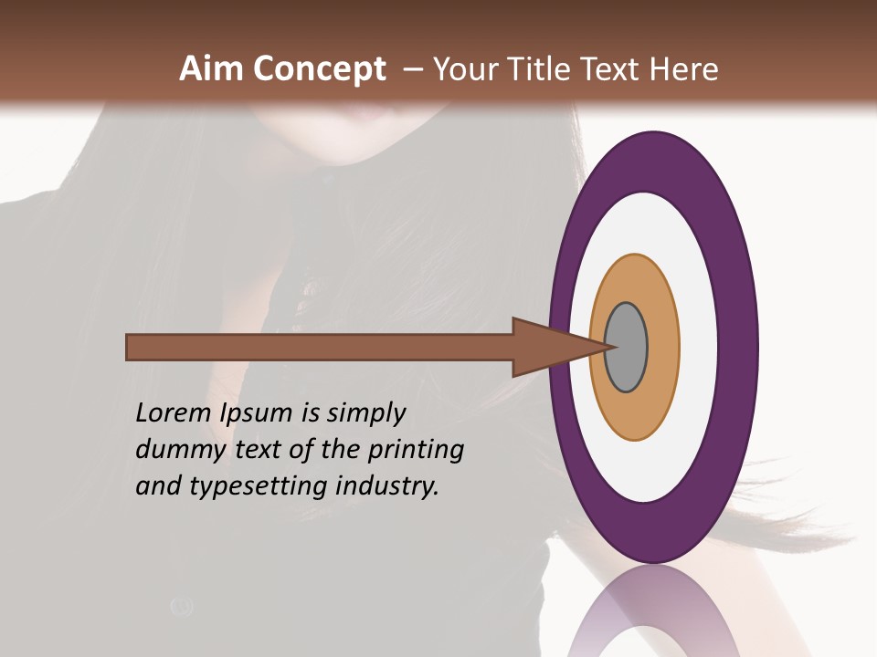 Model Brown Sensuality PowerPoint Template