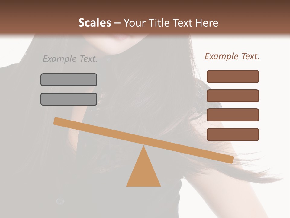 Model Brown Sensuality PowerPoint Template