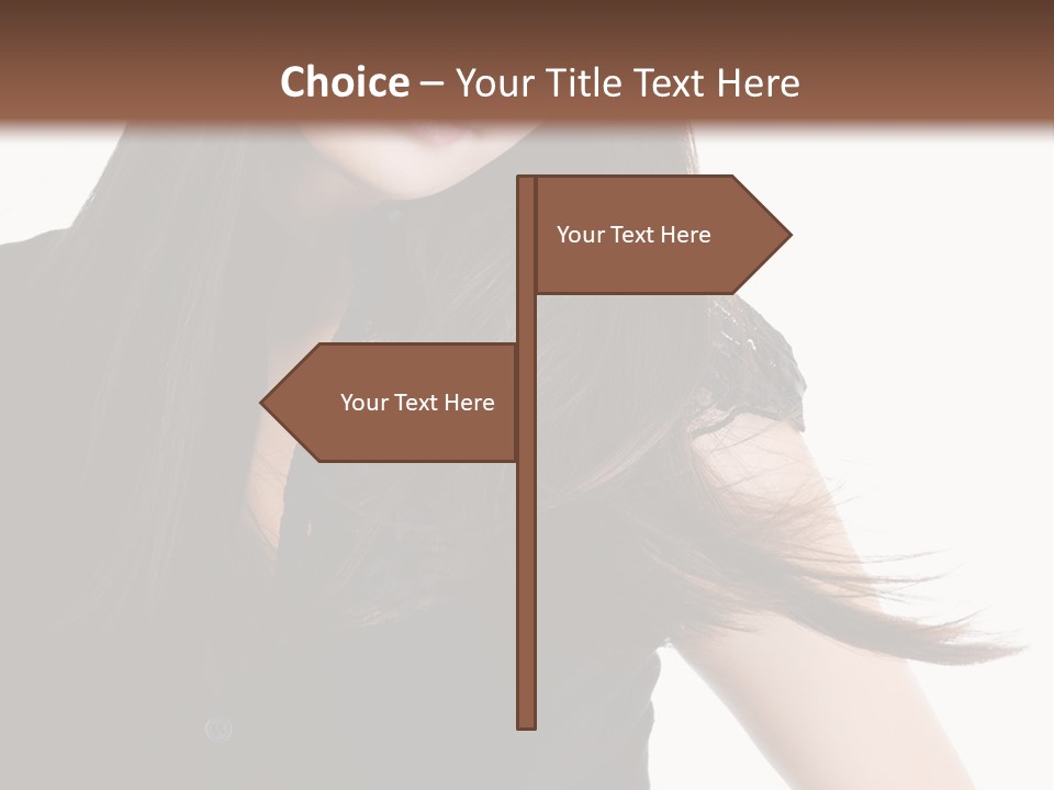 Model Brown Sensuality PowerPoint Template