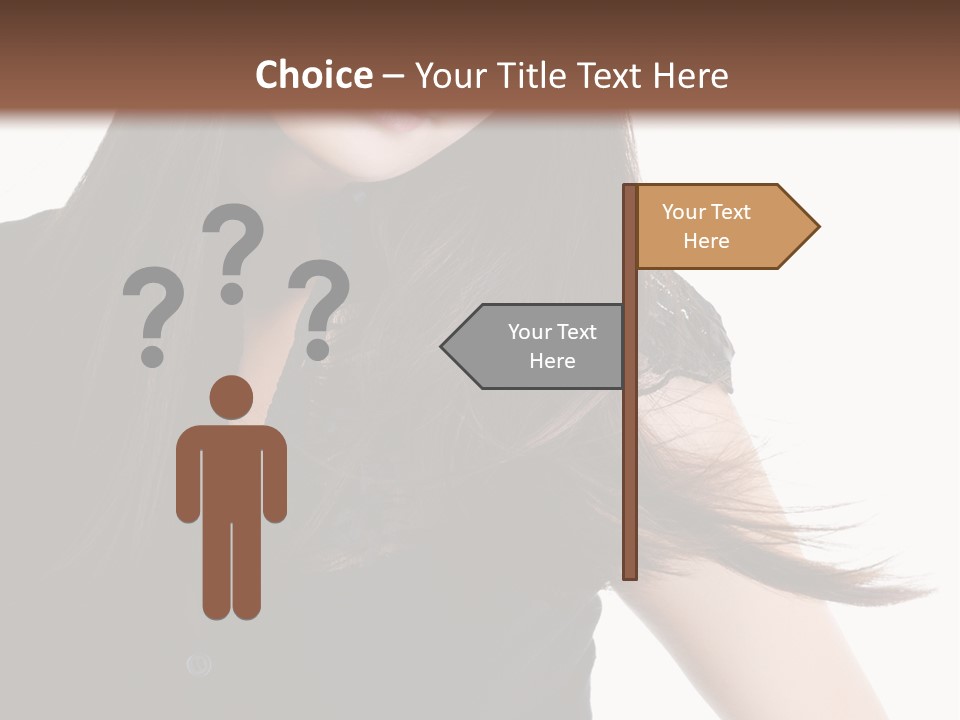 Model Brown Sensuality PowerPoint Template