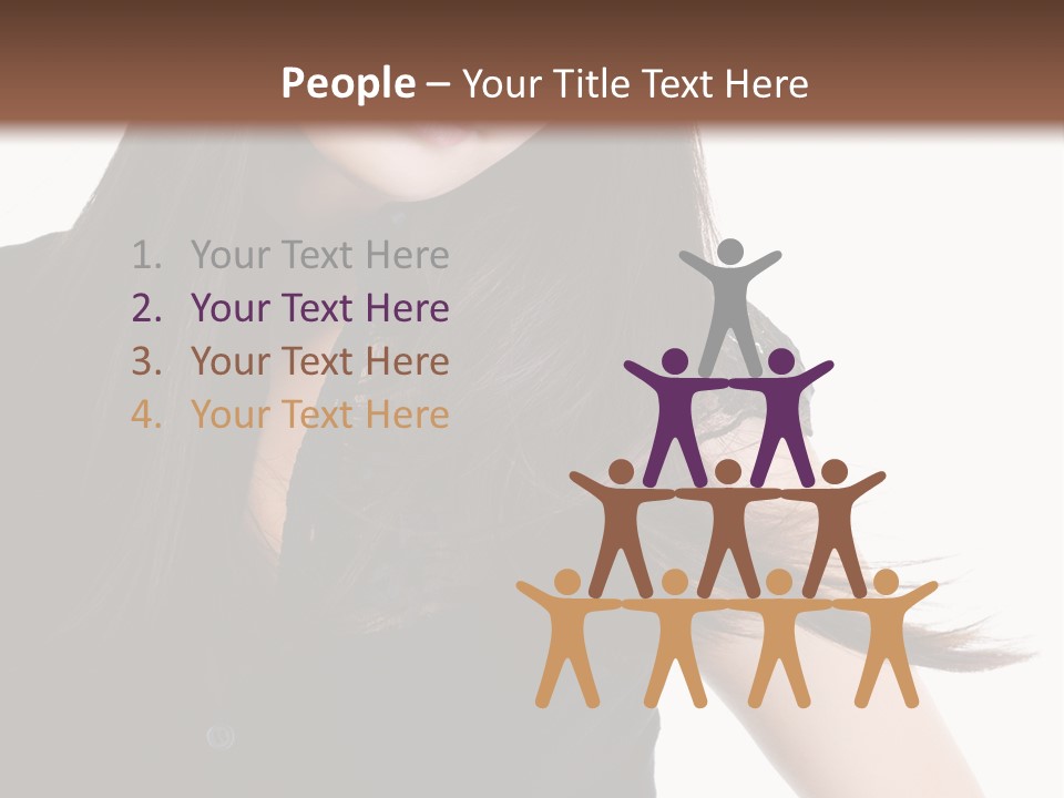 Model Brown Sensuality PowerPoint Template