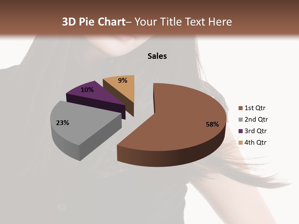 Model Brown Sensuality PowerPoint Template