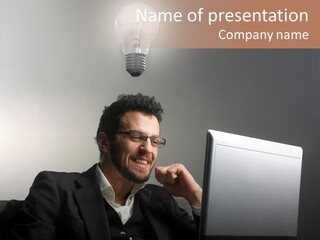 Light Background Armchair PowerPoint Template