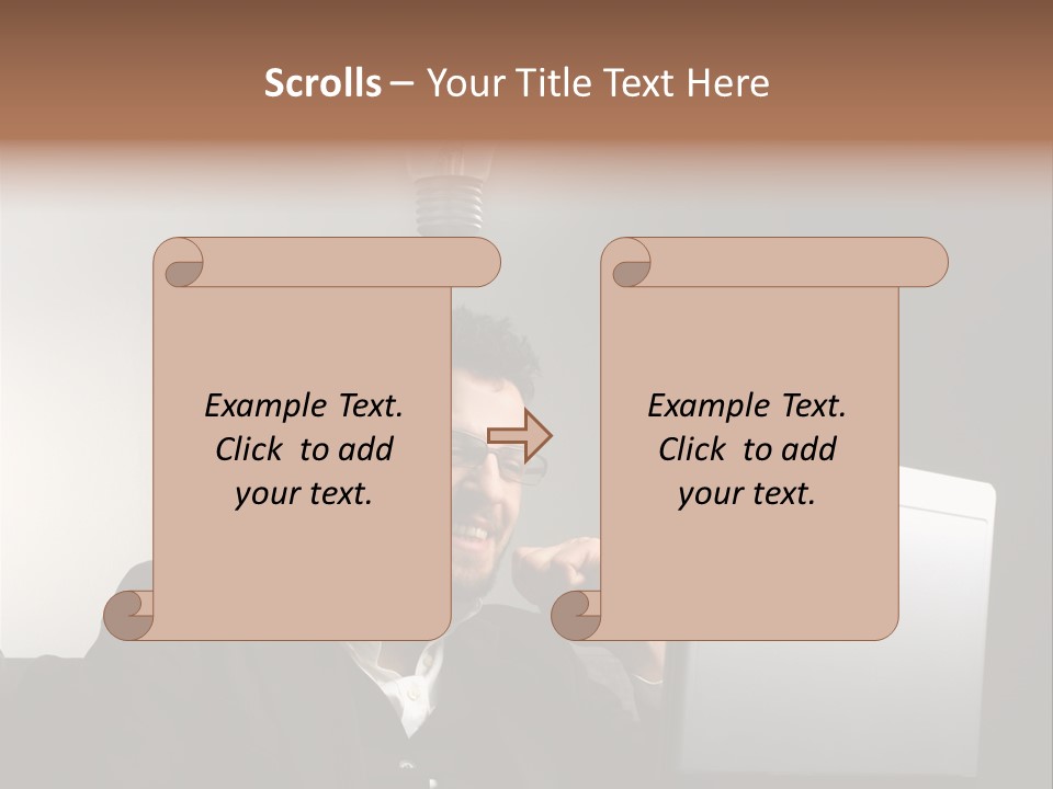 Light Background Armchair PowerPoint Template