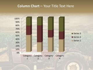 Genuine Cloudy Tractor PowerPoint Template