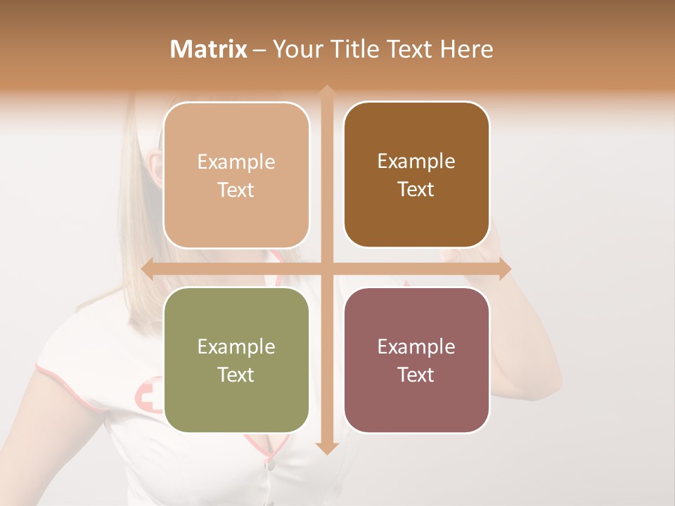 A Woman In A Nurse Outfit Is Holding A Syringe PowerPoint Template