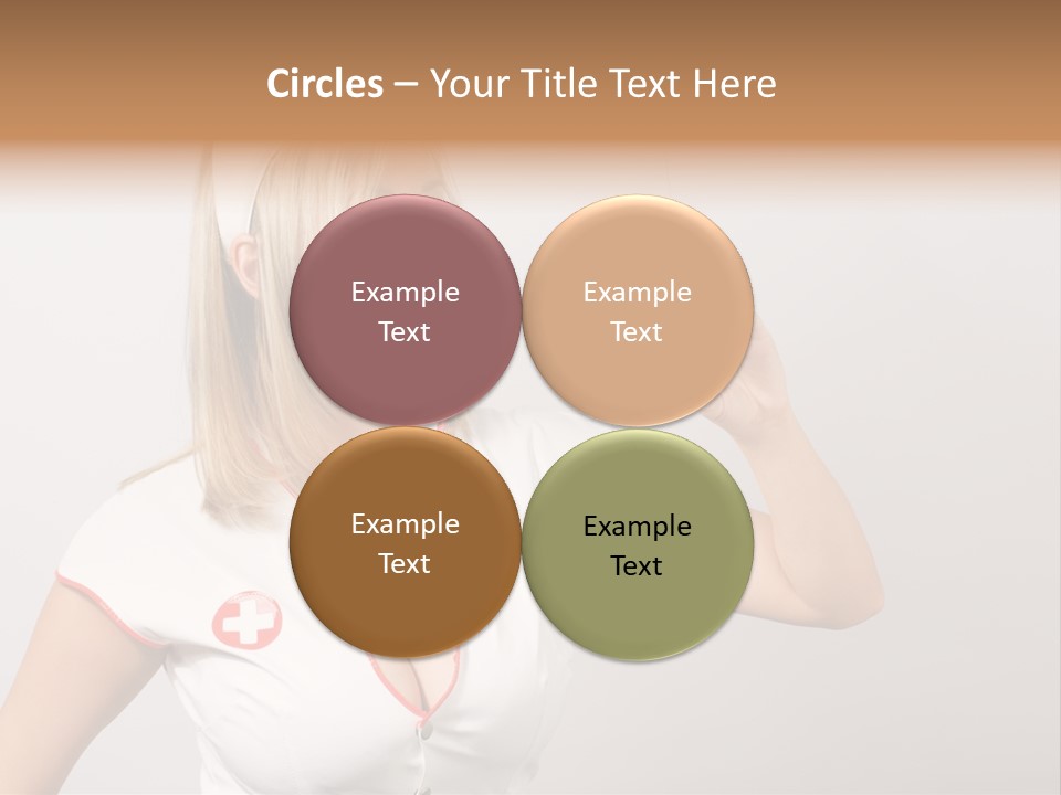 A Woman In A Nurse Outfit Is Holding A Syringe PowerPoint Template