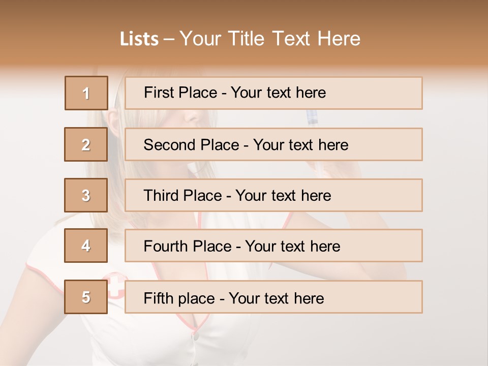 A Woman In A Nurse Outfit Is Holding A Syringe PowerPoint Template