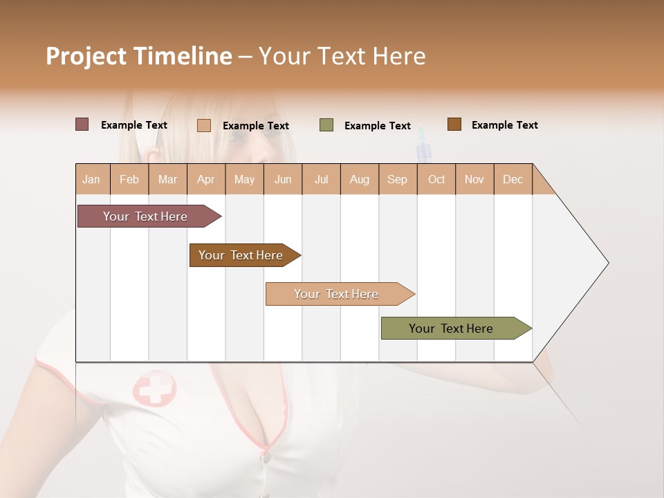 A Woman In A Nurse Outfit Is Holding A Syringe PowerPoint Template