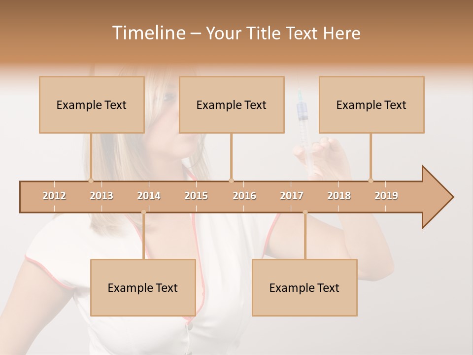 A Woman In A Nurse Outfit Is Holding A Syringe PowerPoint Template