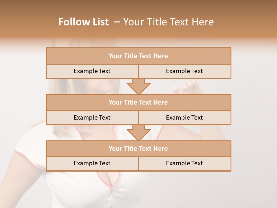 A Woman In A Nurse Outfit Is Holding A Syringe PowerPoint Template