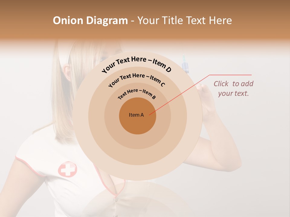 A Woman In A Nurse Outfit Is Holding A Syringe PowerPoint Template