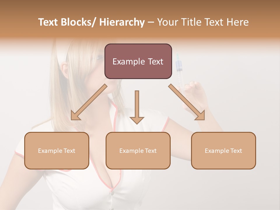 A Woman In A Nurse Outfit Is Holding A Syringe PowerPoint Template