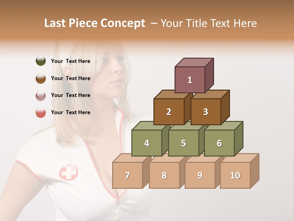 A Woman In A Nurse Outfit Is Holding A Syringe PowerPoint Template