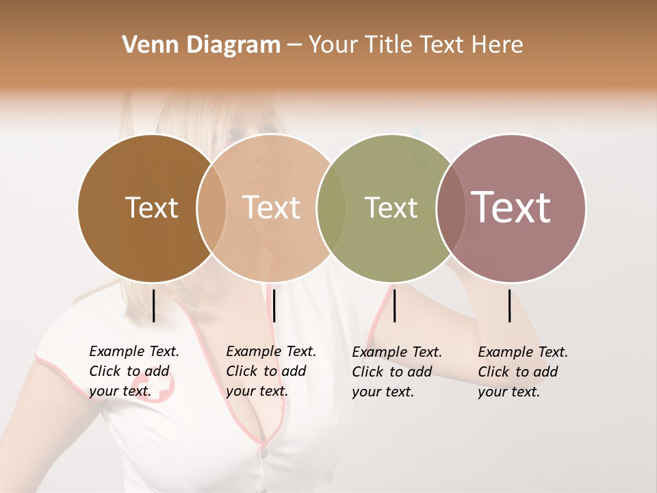 A Woman In A Nurse Outfit Is Holding A Syringe PowerPoint Template