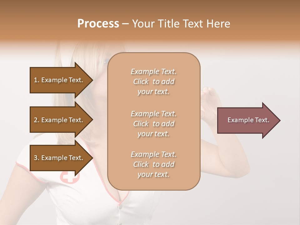 A Woman In A Nurse Outfit Is Holding A Syringe PowerPoint Template