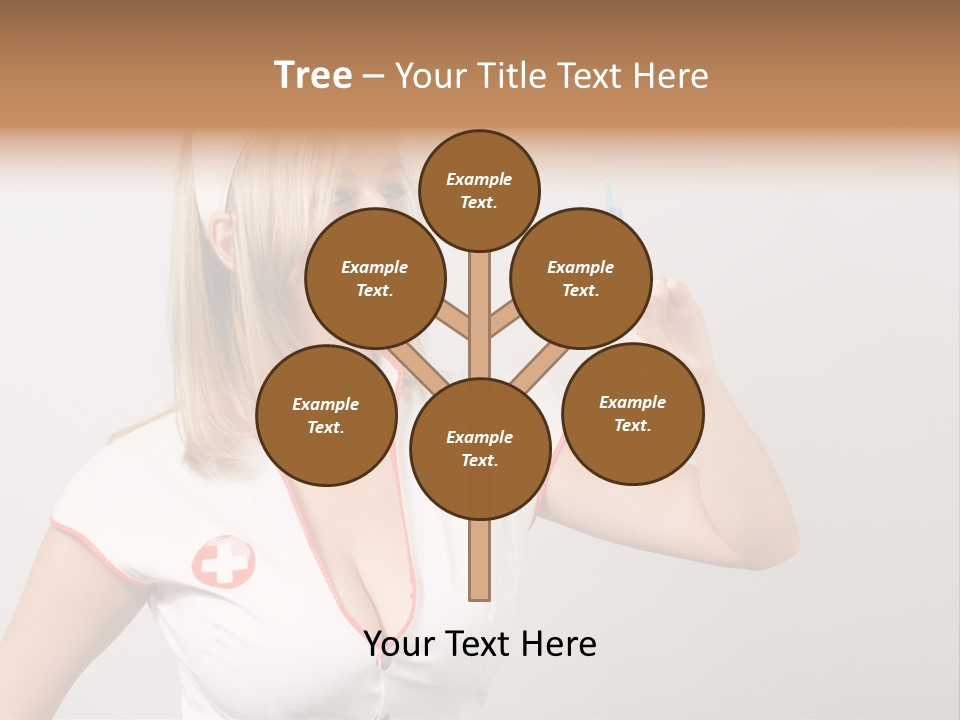 A Woman In A Nurse Outfit Is Holding A Syringe PowerPoint Template