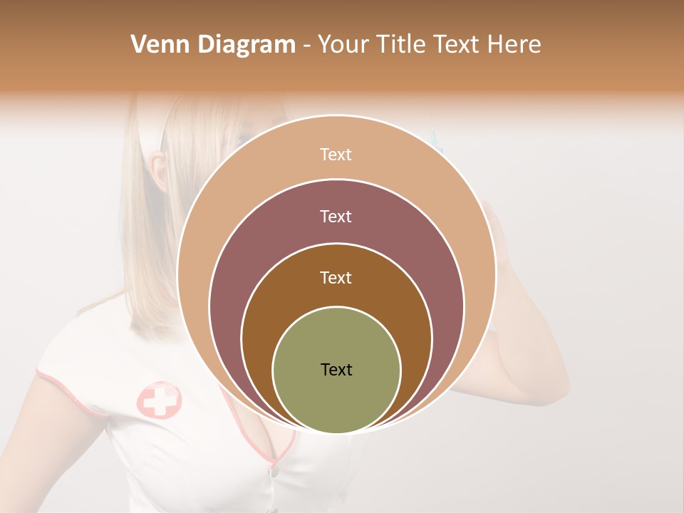 A Woman In A Nurse Outfit Is Holding A Syringe PowerPoint Template