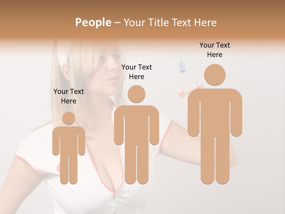 A Woman In A Nurse Outfit Is Holding A Syringe PowerPoint Template