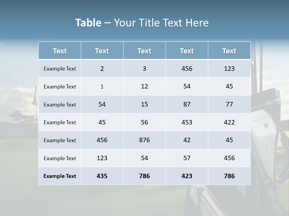 Outdoor Trees Bag PowerPoint Template