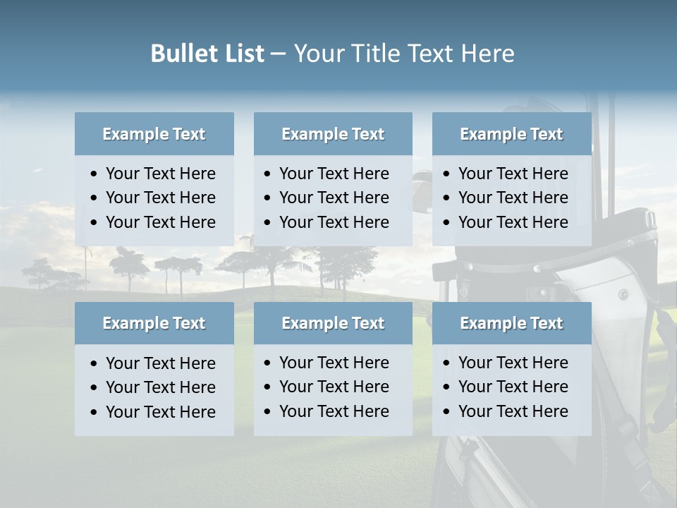 Outdoor Trees Bag PowerPoint Template