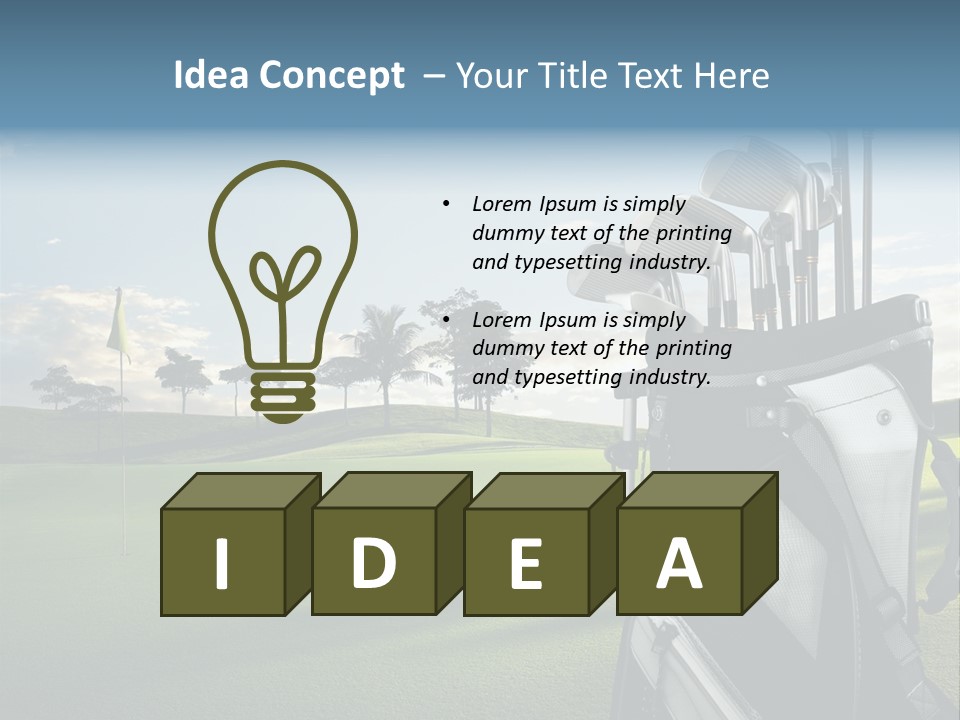 Outdoor Trees Bag PowerPoint Template