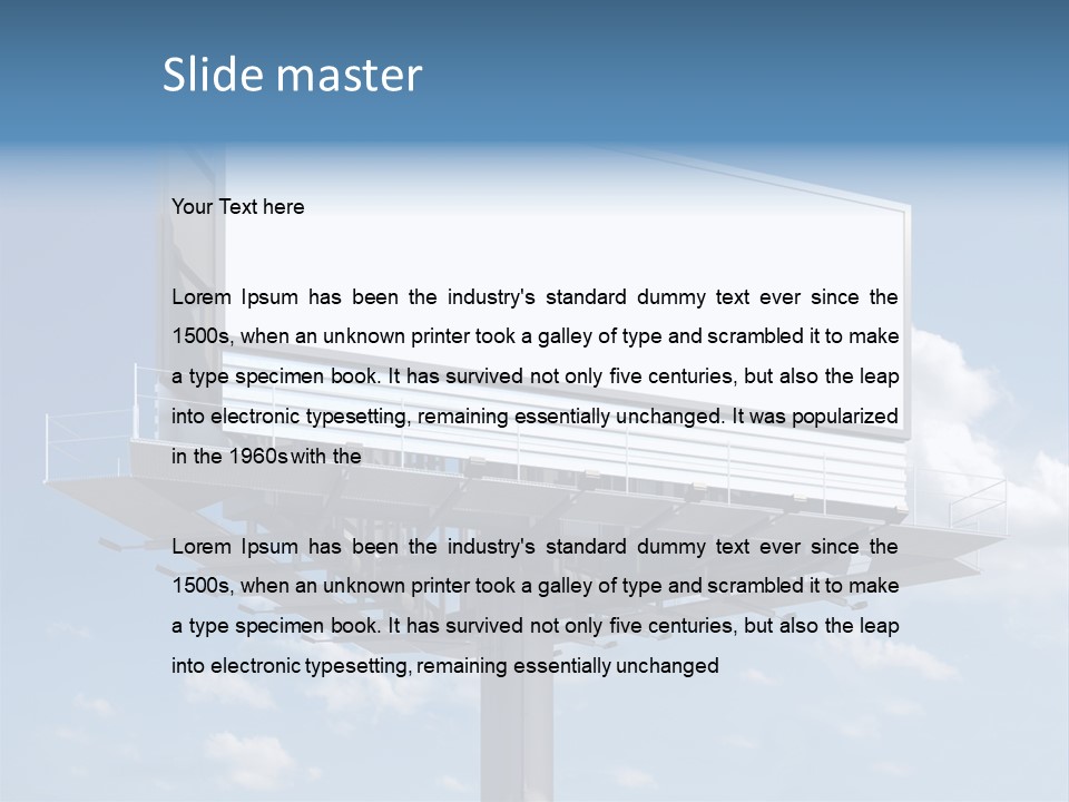 Market Sky Billboard PowerPoint Template