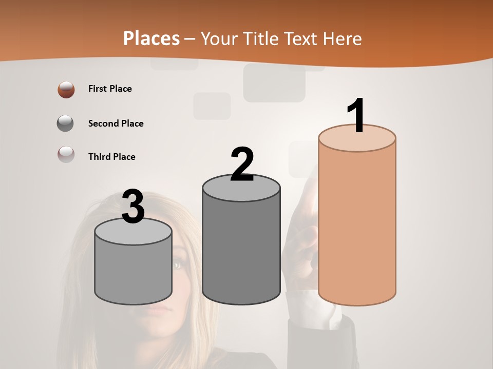 Finger Career Girl PowerPoint Template