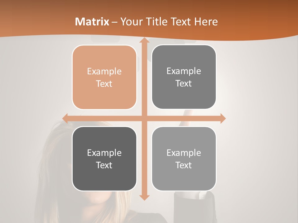 Finger Career Girl PowerPoint Template