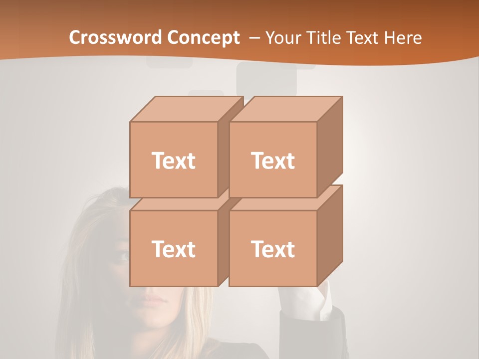 Finger Career Girl PowerPoint Template
