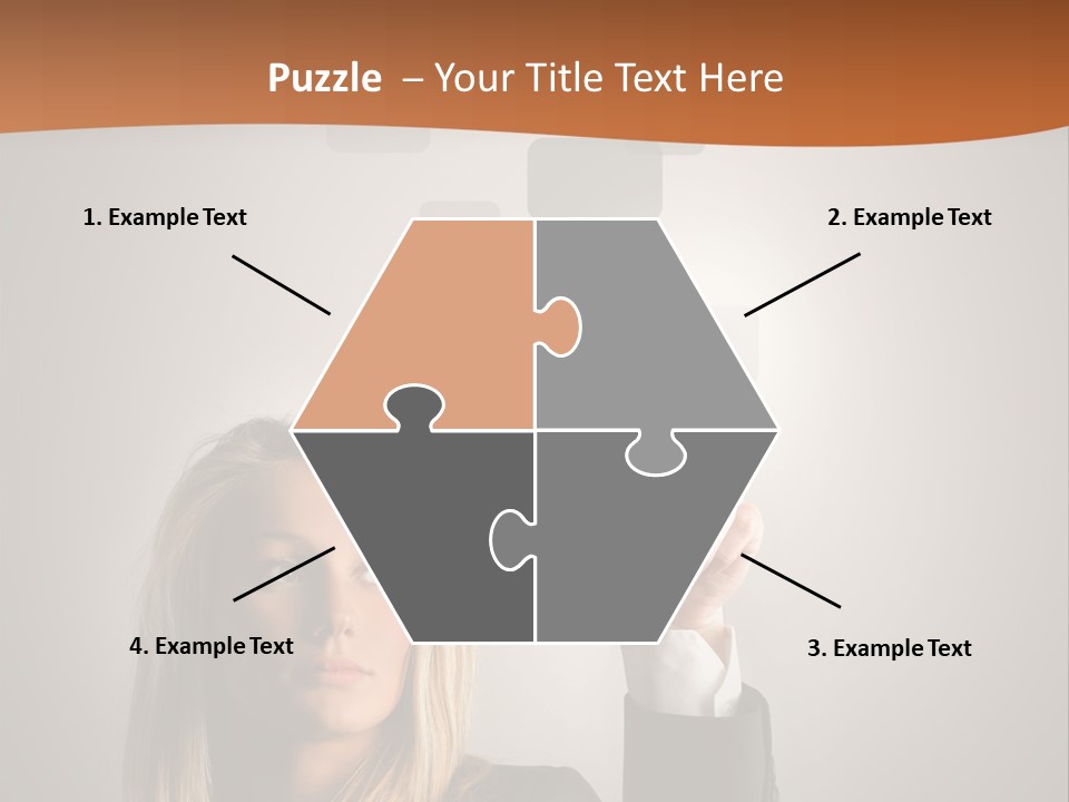 Finger Career Girl PowerPoint Template