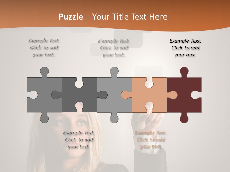 Finger Career Girl PowerPoint Template