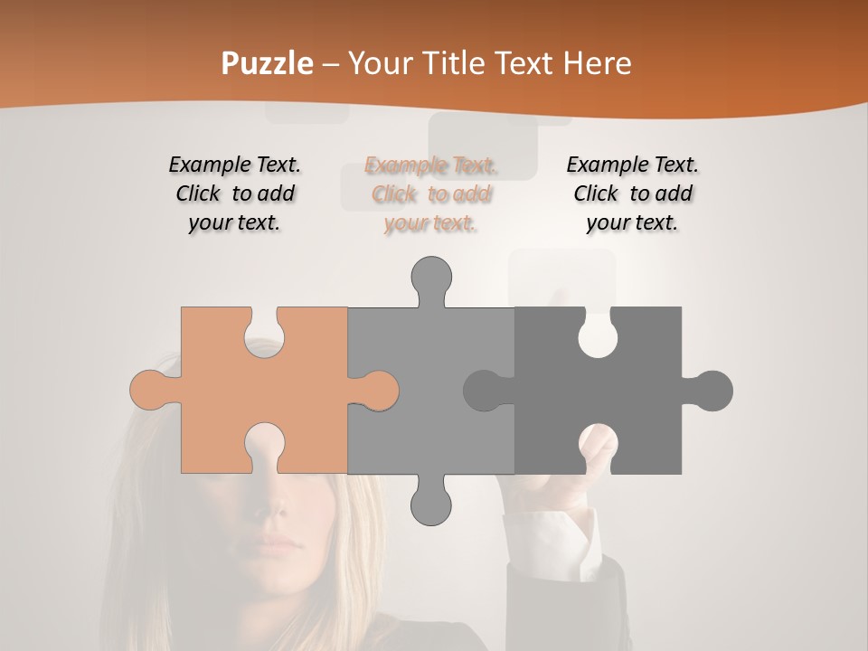 Finger Career Girl PowerPoint Template