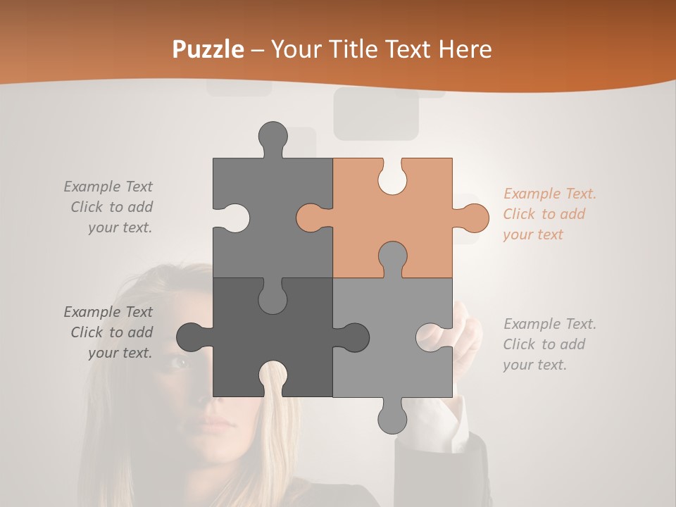 Finger Career Girl PowerPoint Template