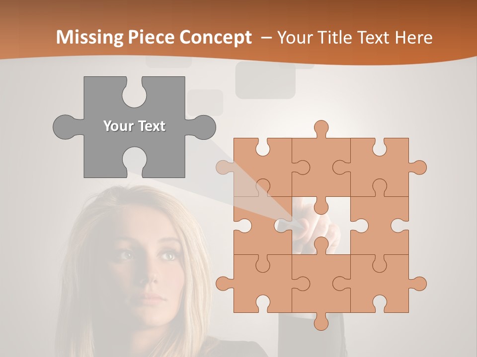 Finger Career Girl PowerPoint Template