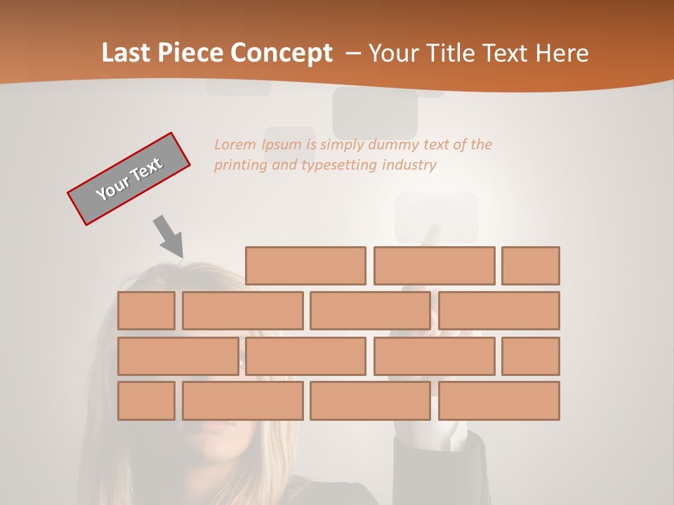 Finger Career Girl PowerPoint Template