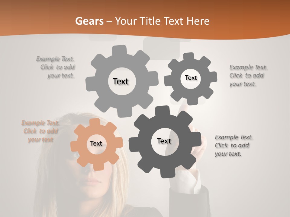 Finger Career Girl PowerPoint Template