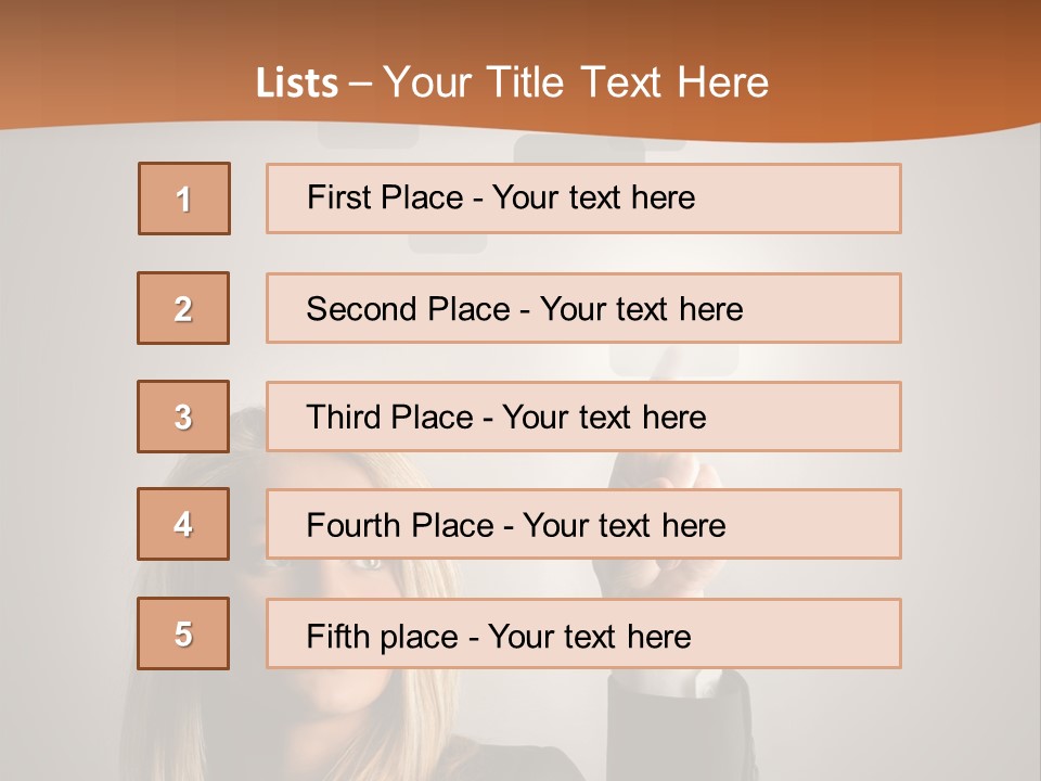 Finger Career Girl PowerPoint Template