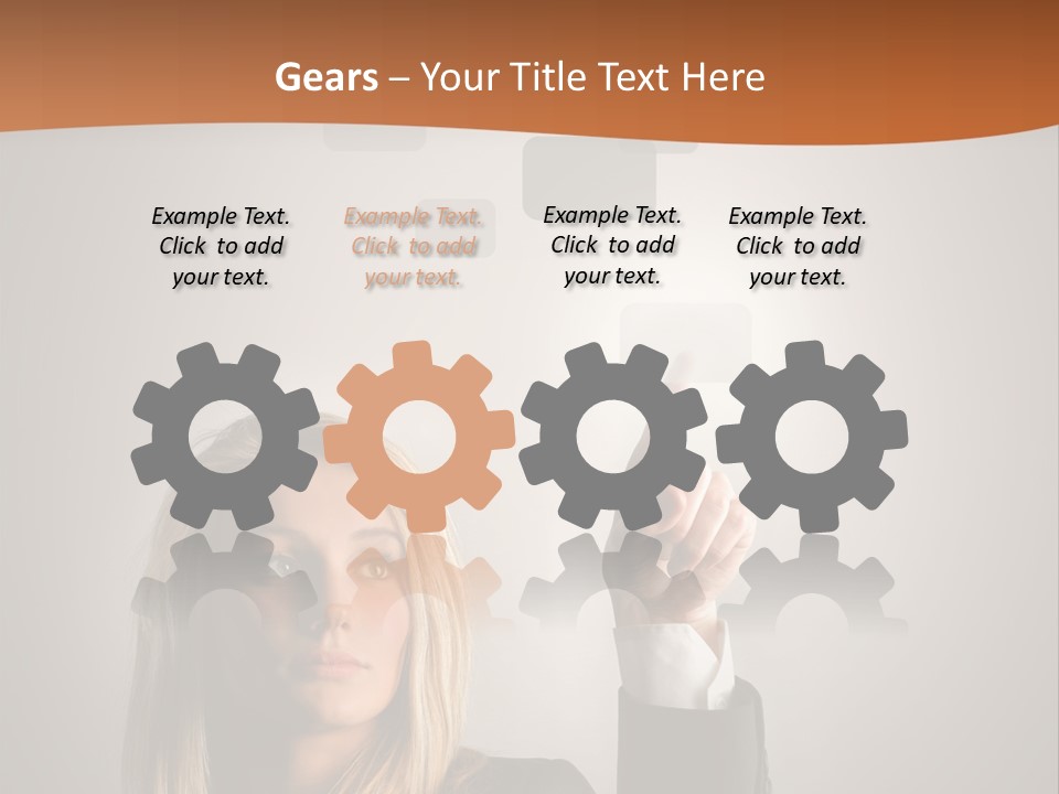 Finger Career Girl PowerPoint Template