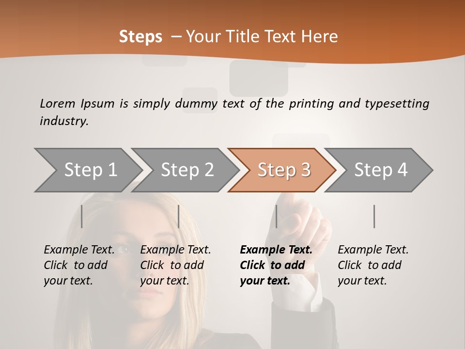 Finger Career Girl PowerPoint Template